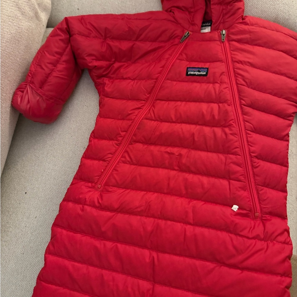 Patagonia Red and Orange Quilted Jacket